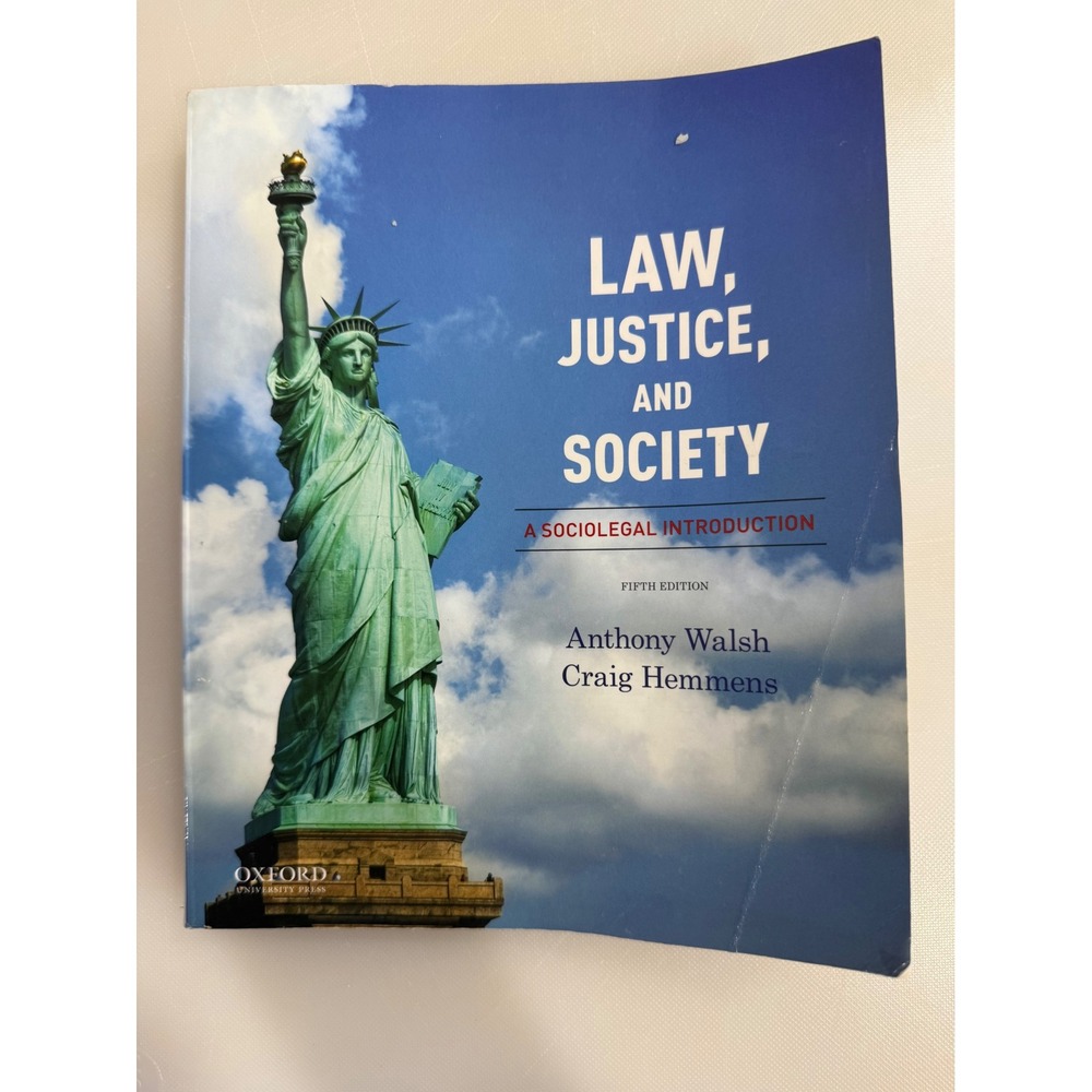 Law Justice and Society A Sociolegal Introduction 5th Ed Walsh Hemmens Oxford